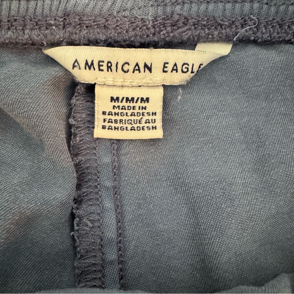 American Eagle Outfitters Slate Blue Cargo Jogger Drawstring Pants Size Medium - Picture 9 of 9
